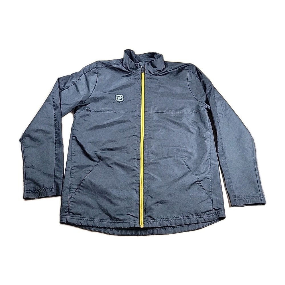 NHL  WINDBREAKER Jacket Full Zip Black Gold YOUTH Size‎ L/G 14-16